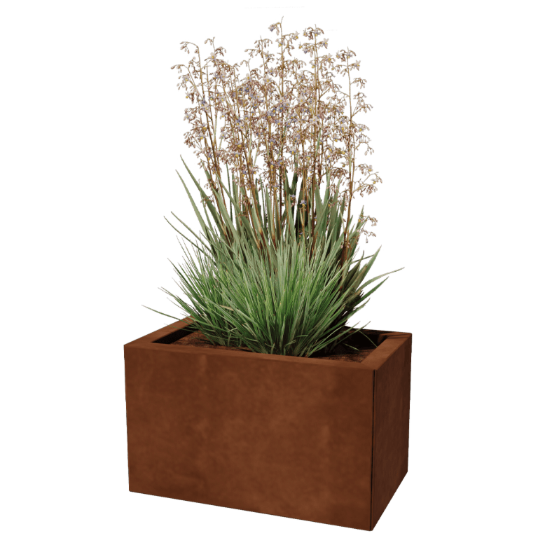 Corten terasest lillekast - Ristkülik - 30 x 50 cm
