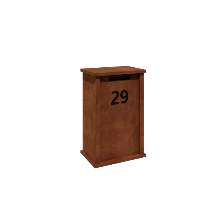 Corten terasest postkast - Arizona M - 60 x 40 x 100 cm