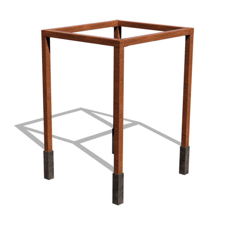 Corten terasest pergola - Ruut - 224 x 200 x 230 cm