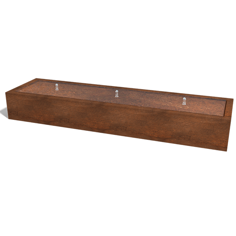 Corten terasest purskkaev - Lyra - 300 x 300 x 40 cm