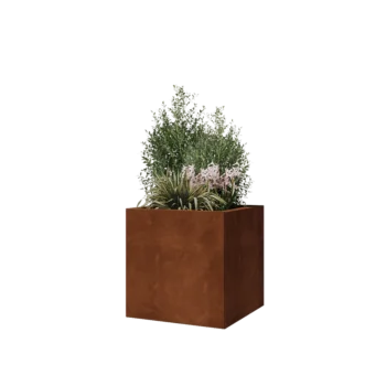 Corten terasest lillekast - Ruut - 50 x 50 x 50 cm - Ilma põhjalauata