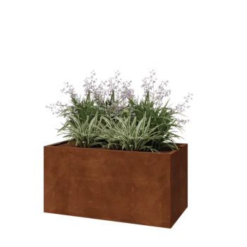 Corten terasest lillekast - Ristkülik - 120 x 60 x 60 cm - Ilma põhjalauata