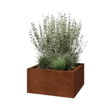 Corten terasest lillekast - Ruut - 80 x 80 x 40 cm - Keevitatud - Ilma põhjalauata