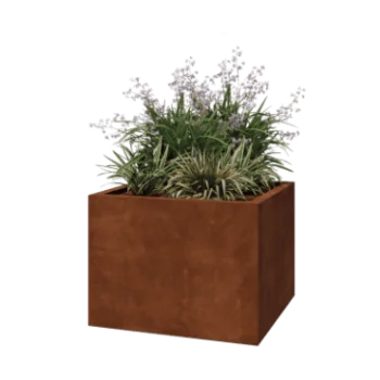 Corten terasest lillekast - Ruut - 80 x 80 x 60 cm - Keevitatud - Ilma põhjalauata