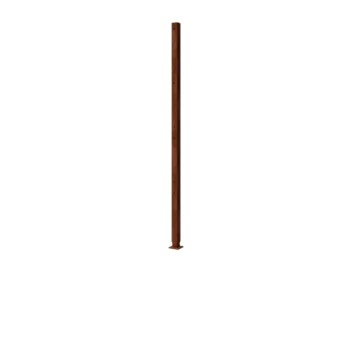 Corten terasest aed H - Vahepost jalaplaadiga - 190 x 6 x 6 cm - Jaoks 4x paneeli 47,5 cm