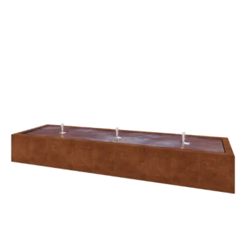 Corten terasest purskkaev - Lyra - 300 x 80 x 40 cm - LED-valgustusega