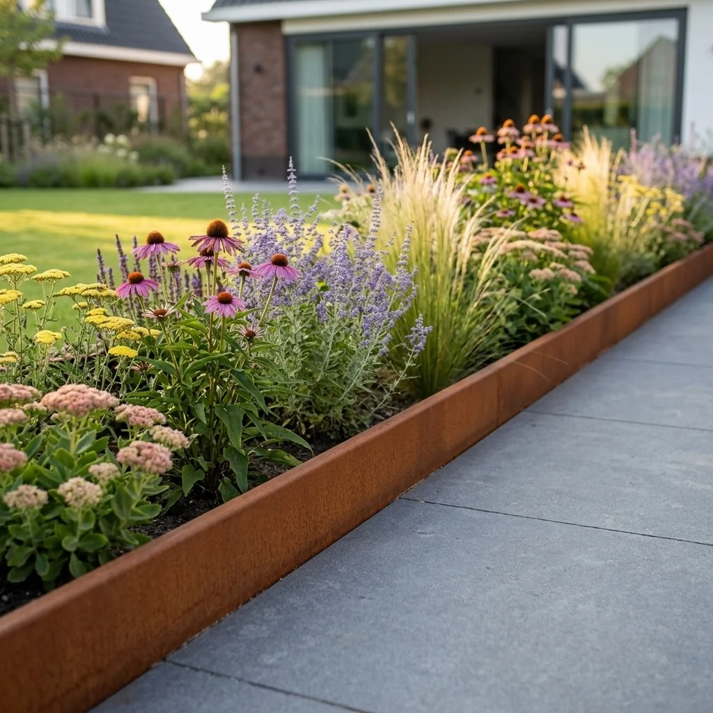 Corten terasest peenraääris - Painutatud - Kõrgus 12 cm - 150 cm