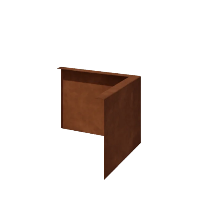 Corten terasest peenraääris - Painutatud - Välinurk - Kõrgus 22 cm