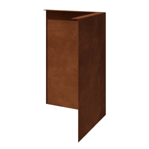 Corten terasest peenraääris - Painutatud - Välinurk - Kõrgus 45 cm