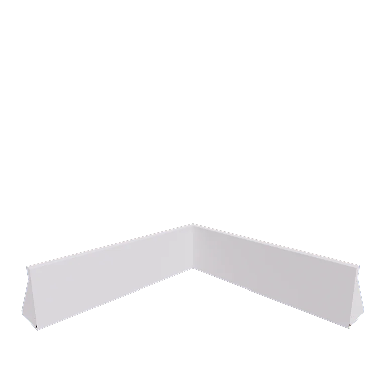 Terasest tugisein - Sisenurk - 100 x 100 x 30 cm - RAL9010 matt (valge)