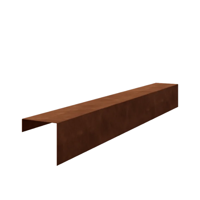 Corten terasest u-profiil - 15 x 15 x 5 cm - 150 cm