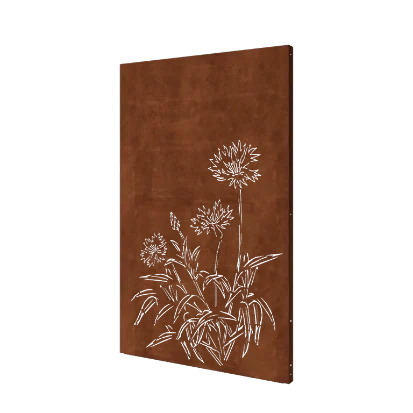Corten terasest aiapaneel - Korenbloem - 120 x 6 x 190 cm