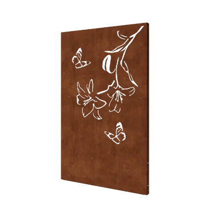 Corten terasest aiapaneel - Liilia - 120 x 6 x 190 cm