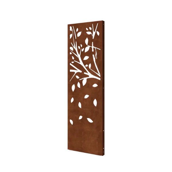 Corten terasest aiapaneel - Puu - Osa 3 - 60 x 6 x 190 cm
