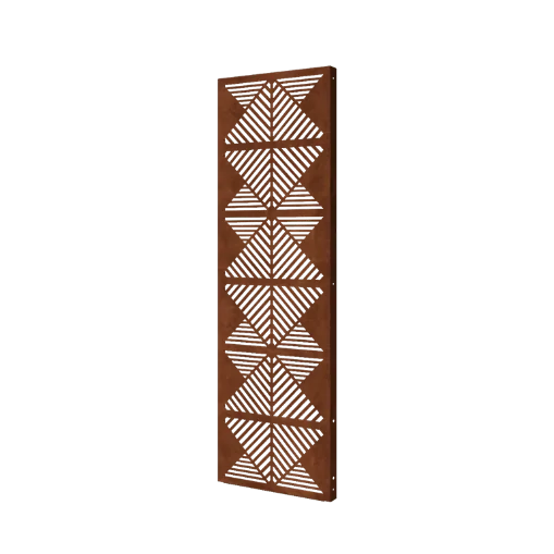 Corten terasest aiapaneel - Jooned 2 - 60 x 6 x 190 cm