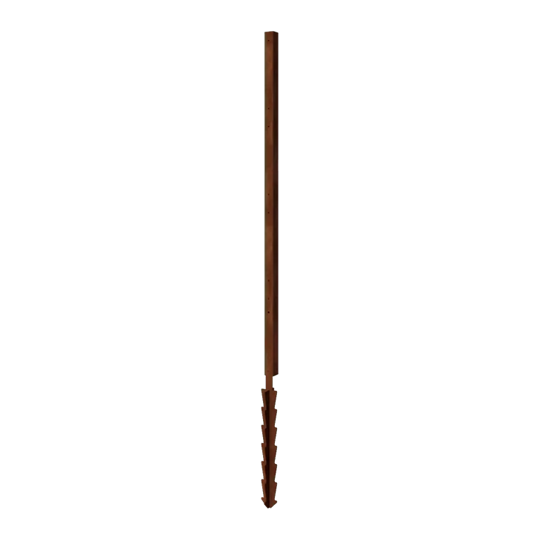 Corten terasest post - Nurk maavaiaga - 190 x 6 x 6 cm