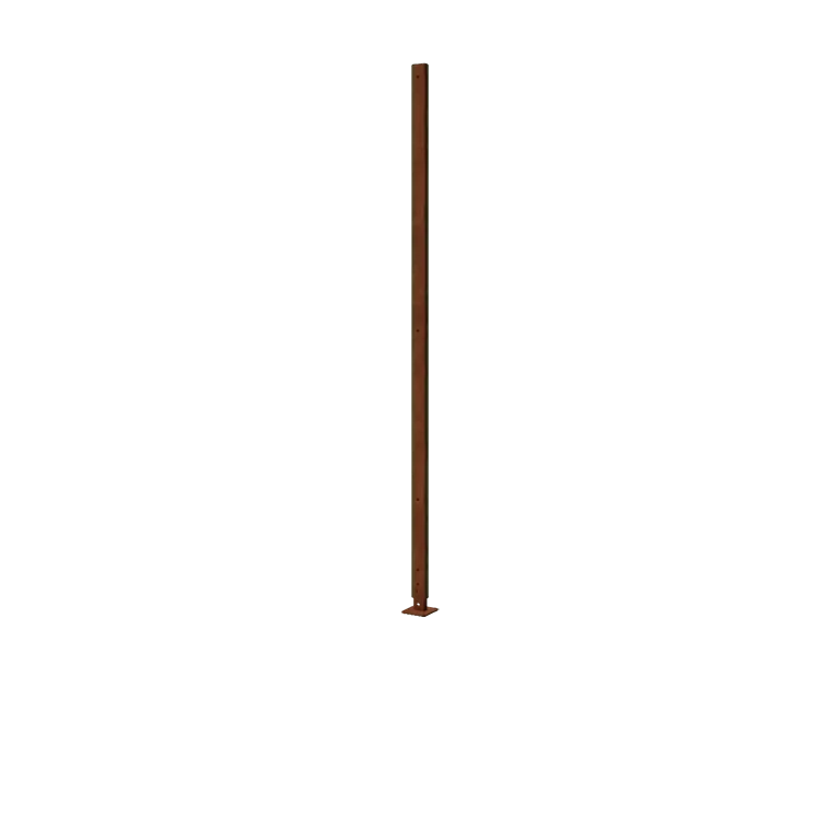 Corten terasest post - Sirge jalaplaadaga - 190 x 6 x 3 cm