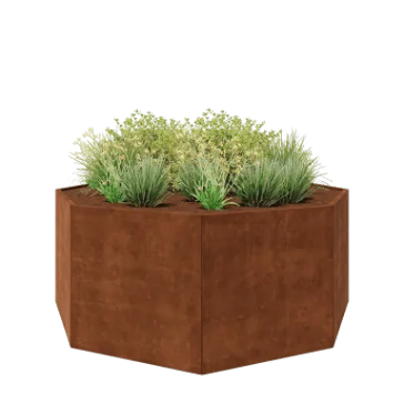 Corten terasest lillekast - Kaheksanurk - 241,4 x 241,4 x 100 cm - Ilma põhjalauata