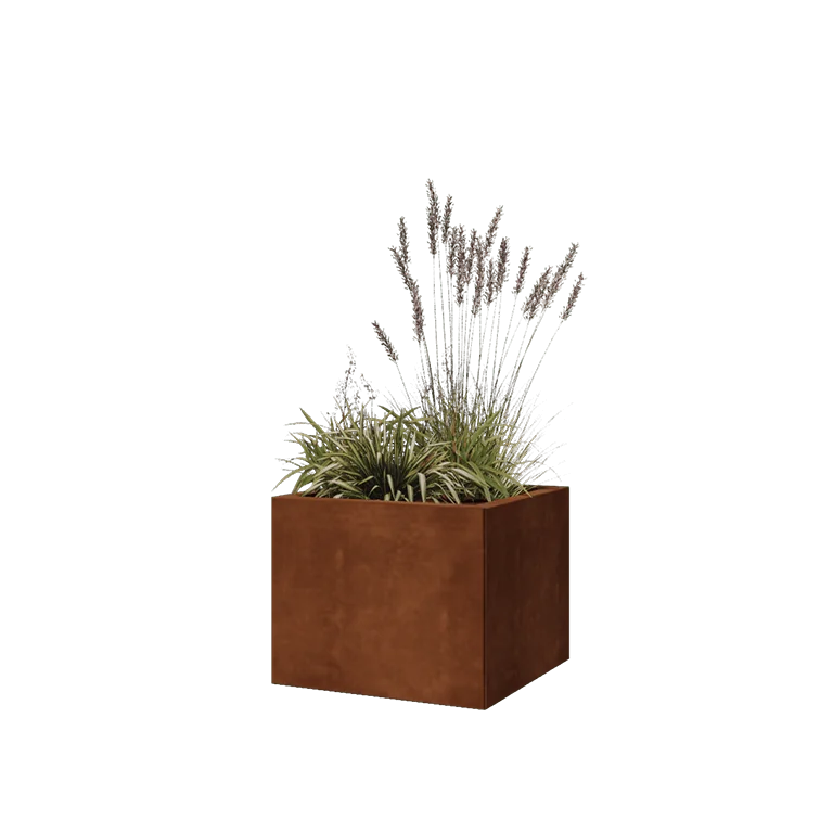 Corten terasest lillekast - Ruut - 50 x 50 x 40 cm - Ilma põhjalauata