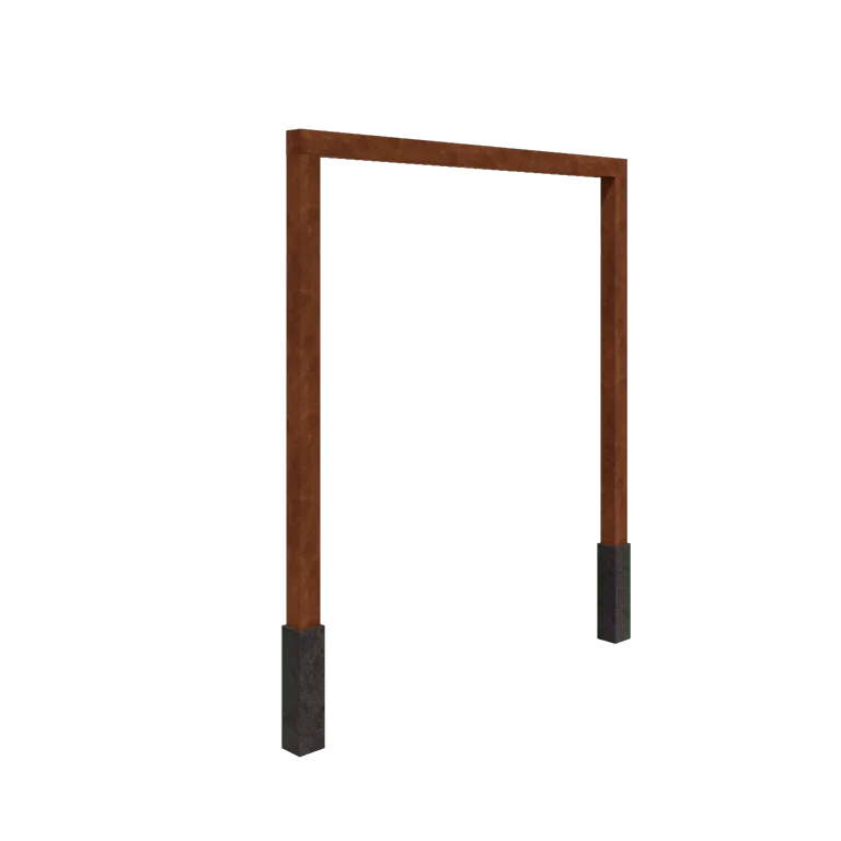 Corten terasest pergola - Sirge - 250 x 230 cm - Betoonvundamendiga