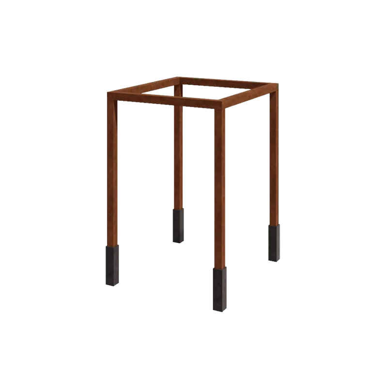 Corten terasest pergola - Ruut - 224 x 200 x 230 cm - Betoonvundamendiga