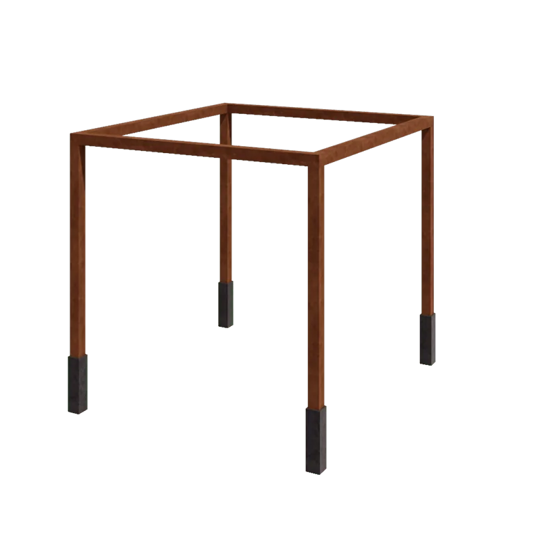 Corten terasest pergola - Ruut - 324 x 300 x 230 cm - Betoonvundamendiga