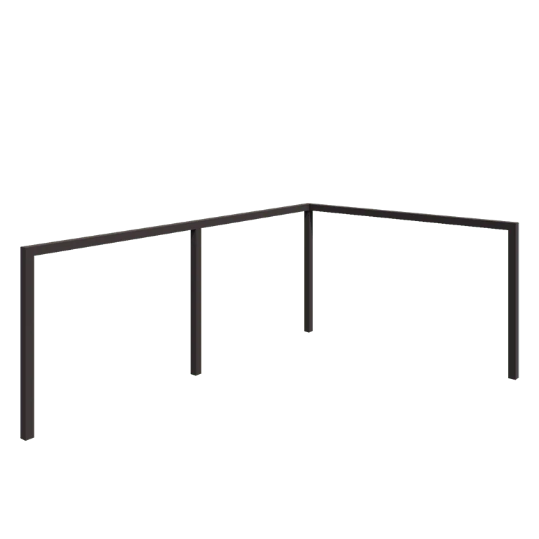 Terasest pergola - Nurk - 600 x 412 x 230 cm - RAL7016 matt (antratsiithall) - Ilma betoonvundament