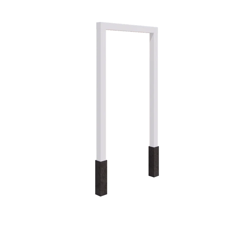 Terasest pergola - Sirge - 150 x 230 cm - RAL9010 matt (valge) - Betoonvundamendiga