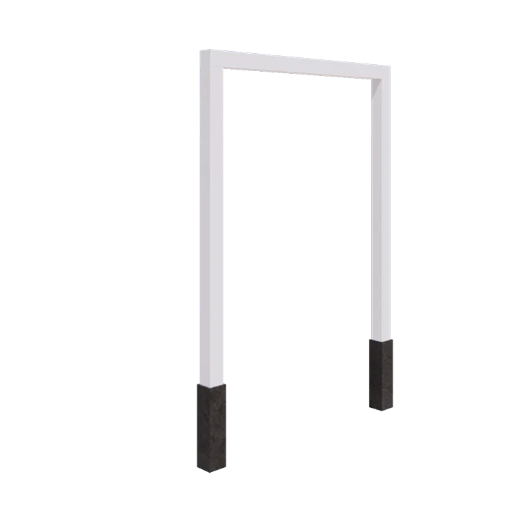 Terasest pergola - Sirge - 200 x 230 cm - RAL9010 matt (valge) - Betoonvundamendiga