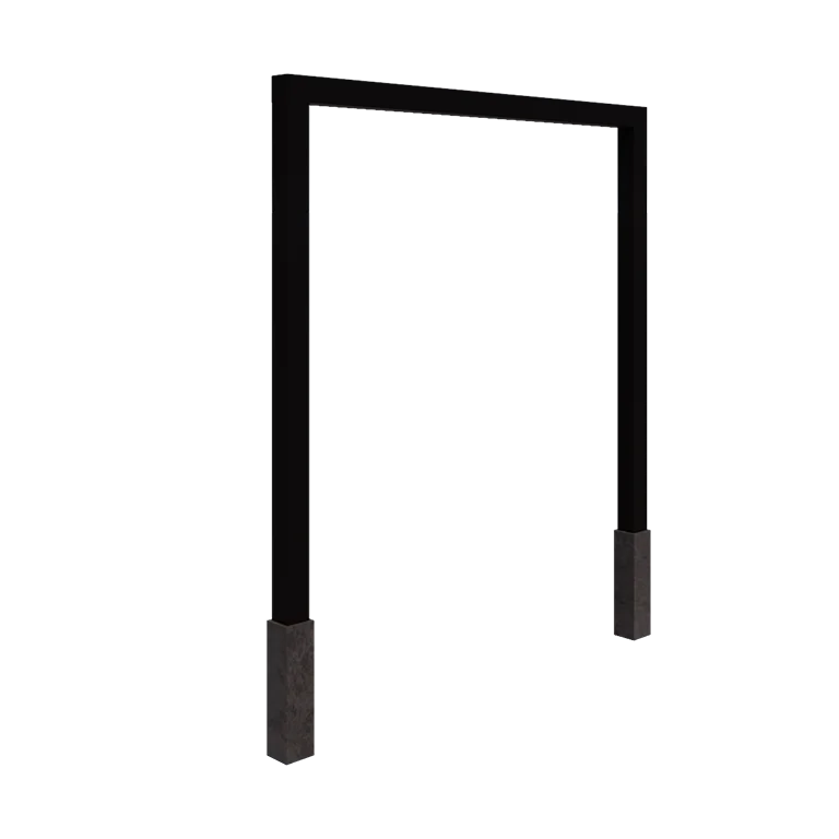 Terasest pergola - Sirge - 250 x 230 cm - RAL9005 matt (must) - Betoonvundamendiga