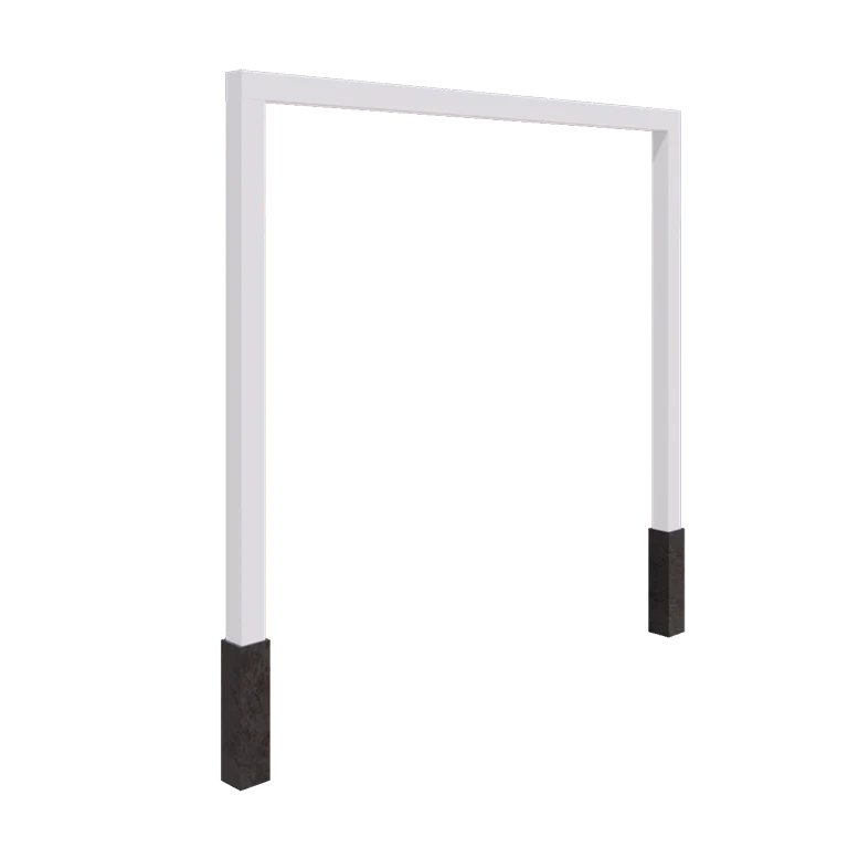 Terasest pergola - Sirge - 300 x 230 cm - RAL9010 matt (valge) - Betoonvundamendiga