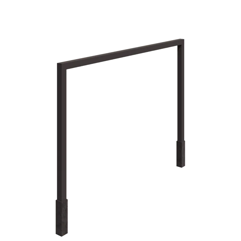 Terasest pergola - Sirge - 400 x 230 cm - RAL7016 matt (antratsiithall) - Betoonvundamendiga