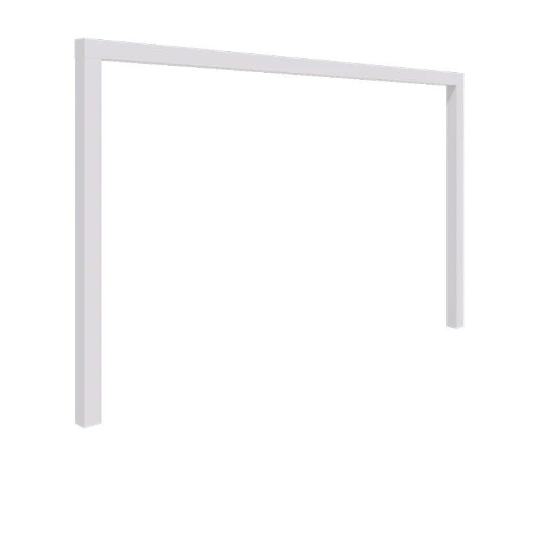 Terasest pergola - Sirge - 400 x 230 cm - RAL9010 matt (valge) - Ilma betoonvundament