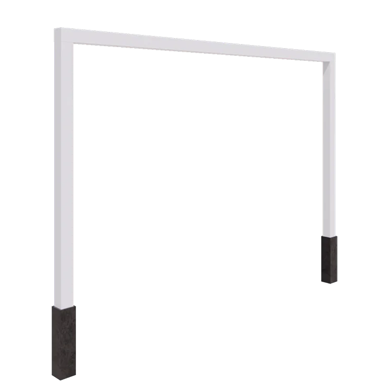 Terasest pergola - Sirge - 400 x 230 cm - RAL9010 matt (valge) - Betoonvundamendiga