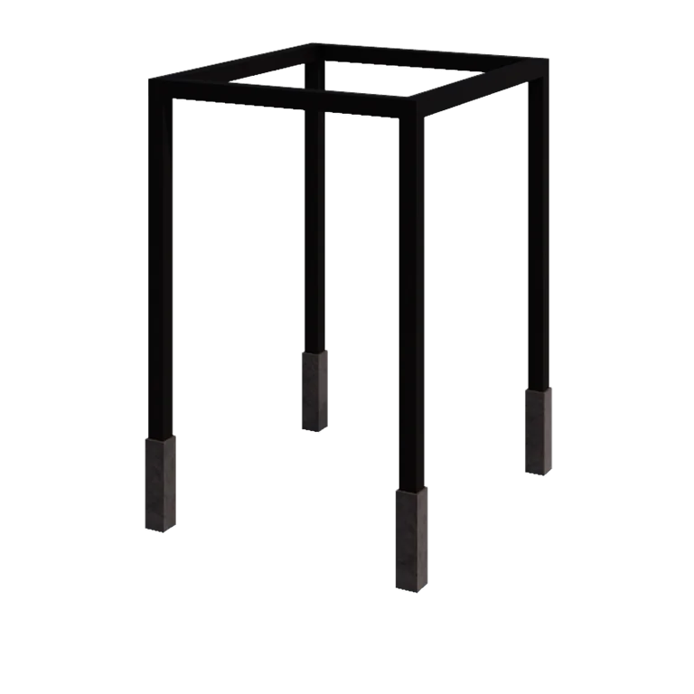 Terasest pergola - Ruut - 224 x 200 x 230 cm - RAL9005 matt (must) - Betoonvundamendiga