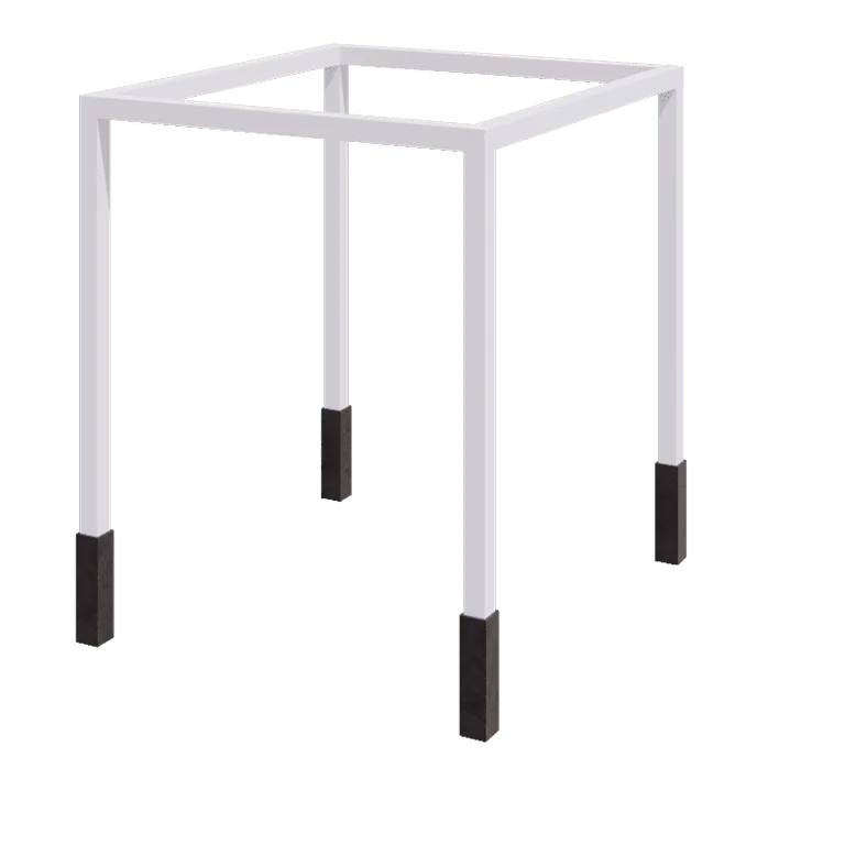 Terasest pergola - Ruut - 274 x 250 x 230 cm - RAL9010 matt (valge) - Betoonvundamendiga