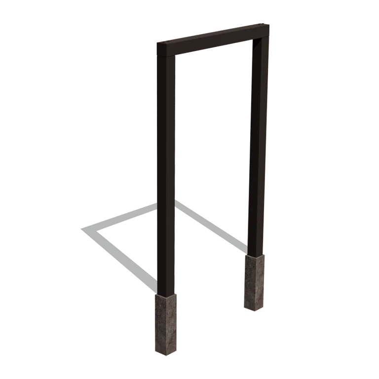 Terasest pergola - Sirge - 150 x 230 cm - RAL9005 matt (must) - Ilma betoonvundament