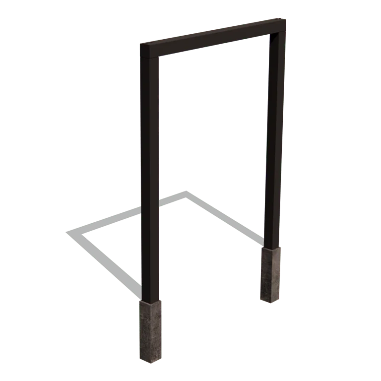 Terasest pergola - Sirge - 200 x 230 cm - RAL9005 matt (must) - Betoonvundamendiga