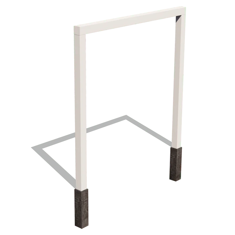Terasest pergola - Sirge - 250 x 230 cm - RAL9010 matt (valge) - Ilma betoonvundament