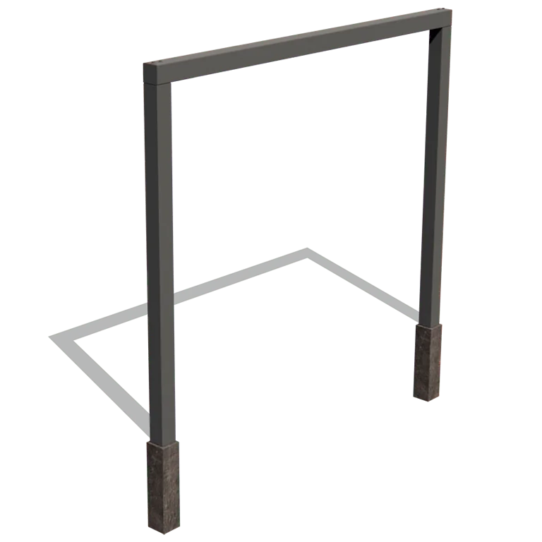 Terasest pergola - Sirge - 300 x 230 cm - RAL9005 matt (must) - Ilma betoonvundament