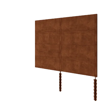 Corten terasest aed H4 - Täiskomplekt - 252 x 6 x 190 cm