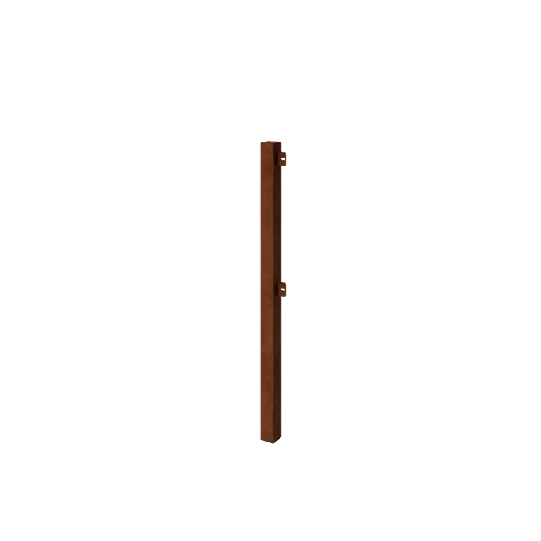 Corten terasest dekoratiivne piirdeaed - Lõpppost - 110 cm