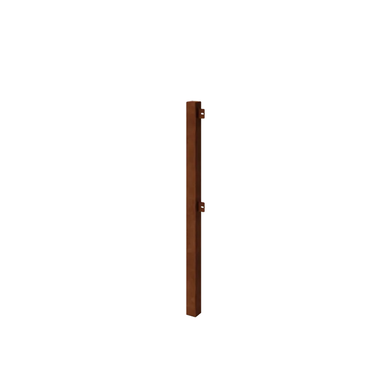 Corten terasest dekoratiivne piirdeaed - Nurgapost - 110 cm