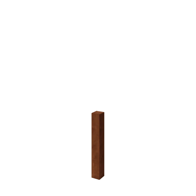 Corten terasest aiapost - 12 x 12 x 80 cm