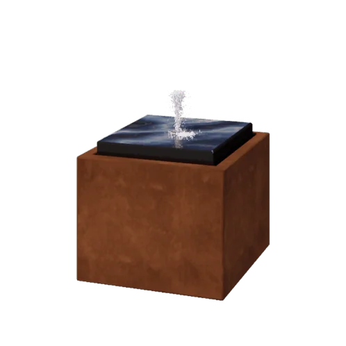 Corten terasest purskkaev - Orin - 50 x 50 x 40 cm - Ilma LED-valgustus