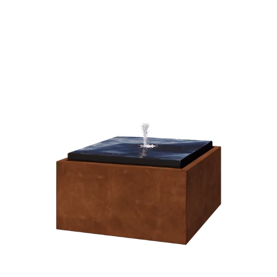 Corten terasest purskkaev - Orin - 80 x 80 x 40 cm - Ilma LED-valgustus