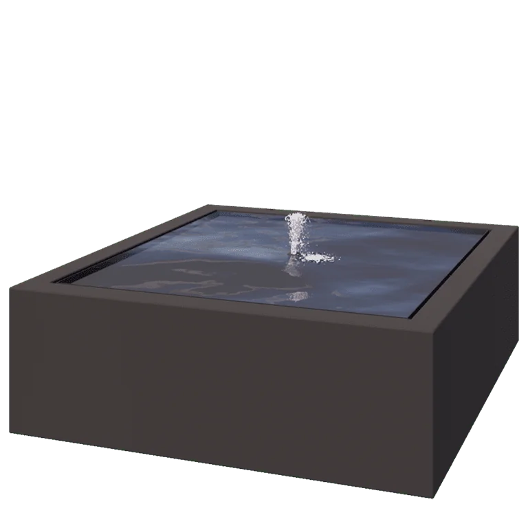 Alumiiniumist purskkaev - Lyra - 120 x 120 x 40 cm - Muu RAL värv - LED-valgustusega