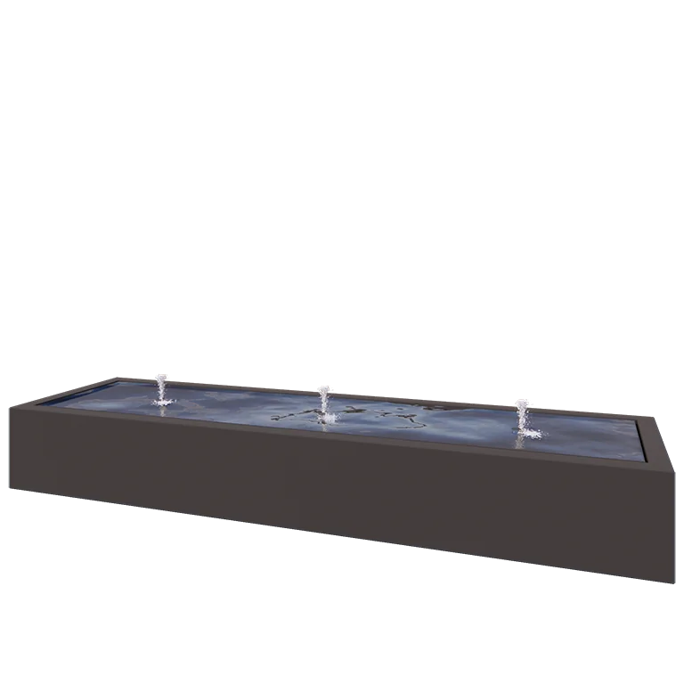 Alumiiniumist purskkaev - Lyra - 300 x 80 x 40 cm - Muu RAL värv - LED-valgustusega
